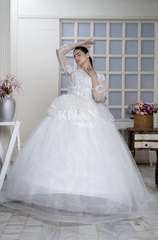 Celestia White Embellished Gown