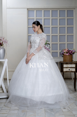 Celestia White Embellished Gown