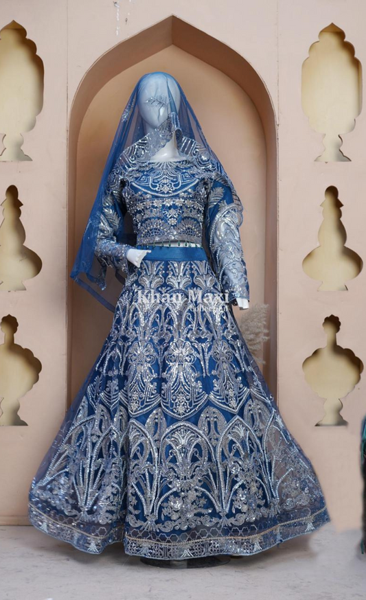 Zebra Lehnga Choli – Midnight Royale