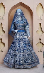 Zebra Lehnga Choli – Midnight Royale